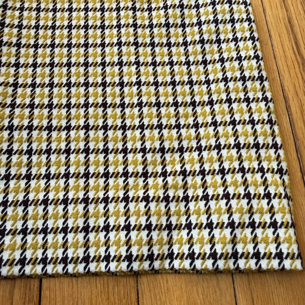 Spanx Perfect Kick Flare Dijon Jacquard Plaid Ponte Pull On Crop Pant Size S - Picture 16 of 16